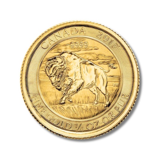 Canada $10 Quarter Ounce Gold Buffalo 2017 BU