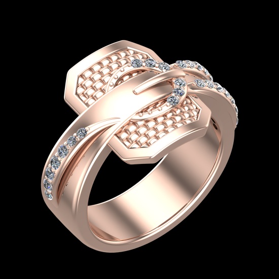 0.40 Ctw SI2/SI1 Diamond 10k Rose Gold Engagement Ring (ALL DIAMOND ARE LAB GROWN)
