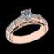 1.28 Ctw VS/SI1 (ALL DIAMOND ARE LAB GROWN ) Diamond 10k Rose Gold Engagement Ring