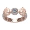 41.73 Ctw VS/SI1 Diamond 14k Rose Gold Creature Theme lion Bracelet Bangle (ALL DIAMOND ARE LAB GROW