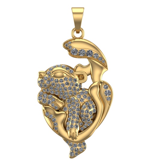 1.63 Ctw VS/SI1 Diamond 14k Yellow Gold Pendant (ALL DIAMOND ARE LAB GROWN )