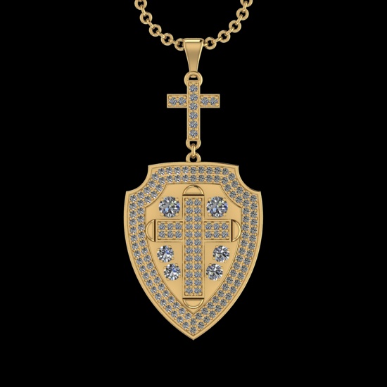 3.51 Ctw VS/SI1 Diamond 14 K Yellow Gold Necklace(ALL DIAMOND ARE LAB GROWN )