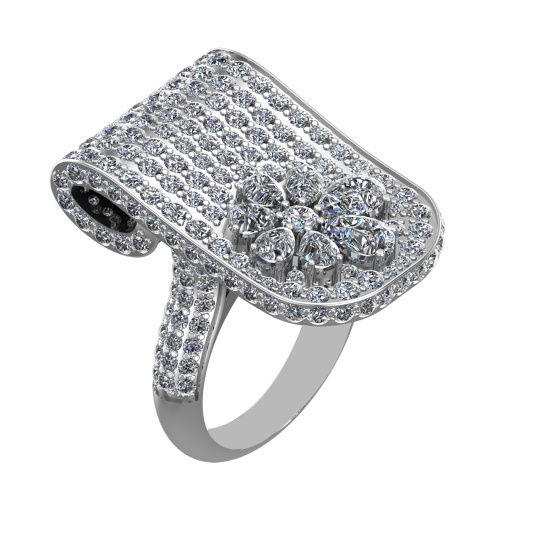 7.54 Ctw VS/SI1 Diamond Prong Set 14k white Gold Engagement Ring (ALL DIAMOND ARE LAB GROWN) (ALL DI