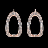 1.06 Ctw VS/SI1 Diamond 14 K Rose Gold Earrings (ALL DIAMOND ARE LAB GROWN )