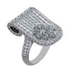 7.54 Ctw VS/SI1 Diamond Prong Set 14k white Gold Engagement Ring (ALL DIAMOND ARE LAB GROWN) (ALL DI