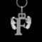 3.86 Ctw VS/SI1 Diamond Prong Set 18K White Gold Letter theme ( F) Necklace (ALL DIAMOND ARE LAB GRO