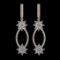 1.88 Ctw VS/SI1 Diamond 10K Rose Gold Dangling Earrings