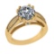 2.75 Ctw VS/SI1 Diamond 14K Yellow Gold Vintage Style Engagement Ring