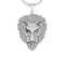 1.65 Ctw VS/SI1 Diamond 14K White Gold Lion Necklace(ALL DIAMOND ARE LAB GROWN )