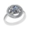 3.12 Ctw VS/SI1 Diamond Prong Set 14k white Gold Engagement Ring (ALL DIAMOND ARE LAB GROWN )