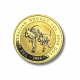 Australia 2004 Gold Nugget 1 oz Kangaroo $100 Coin