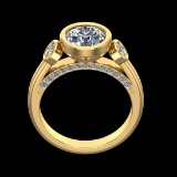 2.61 Ctw VS/SI1 Diamond 10k Yellow Gold Engagement Ring (ALL DIAMOND ARE LAB GROWN) (ALL DIAMOND ARE