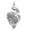 1.63 Ctw VS/SI1 Diamond 14k white Gold Pendant (ALL DIAMOND ARE LAB GROWN )
