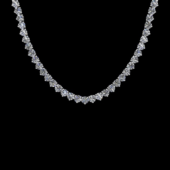 4.64 CtwVS/SI1 Diamond 3 Prong Set 14K White Gold Necklace (ALL DIAMOND ARE LAB GROWN )