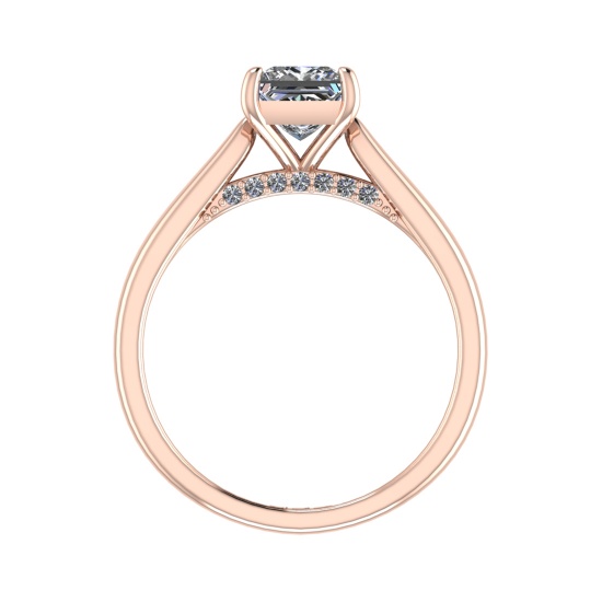 0.82 Ctw VS/SI1 Diamond 14k Rose Gold Engagement Ring (ALL DIAMOND ARE LAB GROWN ) (ALL DIAMOND ARE
