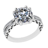 2.97 Ctw SI2/SI1 Diamond 14k white Gold Engagement Ring (ALL DIAMOND ARE LAB GROWN) (ALL DIAMOND ARE