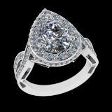 3.99 Ctw VS/SI1 Diamond 10K white Gold Engagement Ring (ALL DIAMOND ARE LAB GROWN ) (ALL DIAMOND ARE