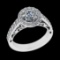 1.70 Ctw VS/SI1 Diamond Prong Set 18K White Gold Engagement Ring