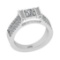 1.36 Ctw VS/SI1 Diamond 10K White Gold Engagement Ring (ALL DIAMOND ARE LAB GROWN) (ALL DIAMOND ARE