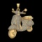 2.65 Ctw VS/SI1 Diamond Prong Set 10k Yellow Gold Pandant (ALL DIAMOND ARE LAB GROWN )