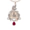 4.41 Ctw VS/SI1 Ruby and Diamond Prong Set 14K Rose Gold Pendant (ALL DIAMOND ARE LAB GROWN) (ALL DI