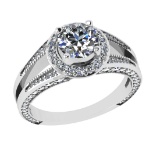 1.50 Ctw VS/SI1 Diamond 14K White Gold Engagement Ring (ALL DIAMOND ARE LAB GROWN )