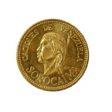 Venezuela 20 Bolivares Gold 1957 UNC Caciques de Venezuela--Sorocaima