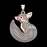 6.62 Ctw VS/SI1 Diamond 10k Rose Gold Pandant (ALL DIAMOND ARE LAB GROWN) (ALL DIAMOND ARE LAB GROWN
