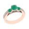1.86 Ctw VS/SI1 Emerald and Diamond 14K Rose Gold Vintage Style Ring (ALL DIAMOND ARE LAB GROWN DIAM
