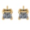 1.58 Ctw VS/SI1 Diamond 14k Yellow Gold Stud Earrings (ALL DIAMOND ARE LAB GROWN)
