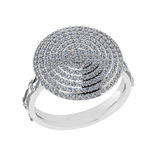 0.96 Ctw SI2/SI1 Diamond 14k White Gold Engagement Ring (ALL DIAMOND ARE LAB GROWN)