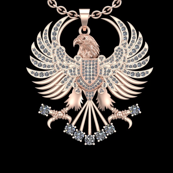 3.65 Ctw VS/SI1 Diamond Style 14K Rose Gold Pendant (ALL DIAMONDS ARE LAB GROWN)(ALL DAMONDS ARE LAB
