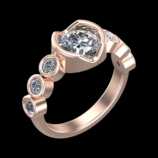 2.66 Ctw VS/SI1 Diamond 10k Rose Gold Engagement Ring (ALL DIAMOND ARE LAB GROWN) (ALL DIAMOND ARE L