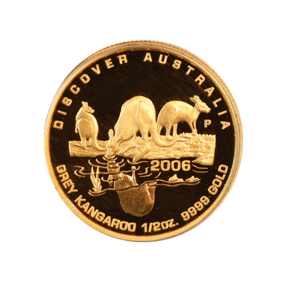 Australia 50 Dollars 1/2 Ounce Gold Proof 2006 Discover Australia--Kangaroo