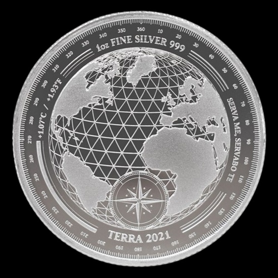 2021 Tokelau 1 oz Silver $5 Terra BU