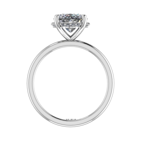 2.59 Ctw VS/SI1 Diamond 14k white Gold Hiden Halo Engagement Ring (ALL DIAMOND ARE LAB GROWN ) (ALL