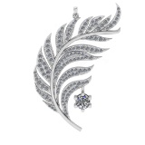 1.25 Ctw VS/SI1 Diamond 14k white Gold Pendant (ALL DIAMOND ARE LAB GROWN )