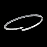 0.90 Ctw VS/SI1 Diamond 14K White Gold Half Bangle (ALL DIAMOND ARE LAB GROWN )