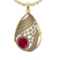 6.68 Ctw VS/SI1 Ruby and Diamond 14k Yellow Gold Pendant (ALL DIAMOND ARE L