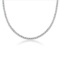 13.78 ctw 14K White Gold 17 inch Basket 4 Prong Tennis  Necklace (LAB-GROWN