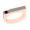 0.48 Ctw VS/SI1 Blue Sapphire and Diamond 14K Rose Gold Engagement Ring (AL