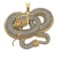 5.35 Ctw VS/SI1 Diamond 14k Yellow Gold Snake theme Pendant (ALL DIAMOND AR