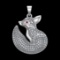 6.62 Ctw VS/SI1 Diamond 10k white Gold Pandant (ALL DIAMOND ARE LAB GROWN)