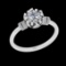 1.41 Ctw VS/SI1 Diamond 18K White Gold Engagement Ring