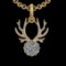 2.62 Ctw VS/SI1 Diamond 10k Yellow Gold Christmas Theme Pandant (ALL DIAMON