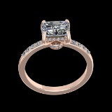 1.53 Ctw VS/SI1 Diamond 10K Rose Gold Engagement Ring