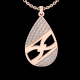 0.27 Ctw VS/SI1 Diamond 10k Rose Gold Pandant (ALL DIAMOND ARE LAB GROWN)