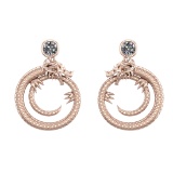 1.00 Ctw VS/SI1 Diamond Prong Set 14k Rose Gold Earrings (ALL DIAMOND ARE L