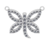0.63 Ctw VS/SI1 Diamond 14k white Gold Pendant (ALL DIAMOND ARE LAB GROWN )