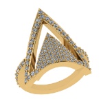 1.02 Ctw SI2/SI1 Diamond Prong Set 14k Yellow Gold Engagement Ring (ALL DIA